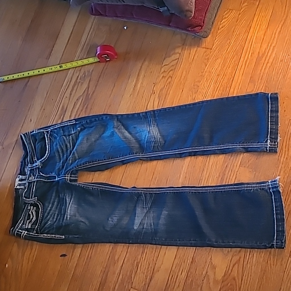 Trademark H distressed jeans w/stretch, sz 11/12 (31)